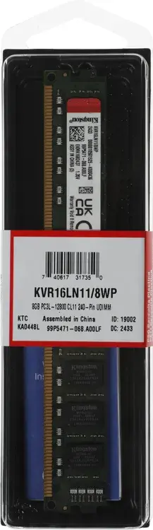 Оперативная память Kingston ValueRAM 8GB KVR16LN11/8WP