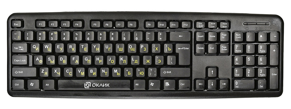 Клавиатура Oklick KeyBoard 130M 337077, цвет черный