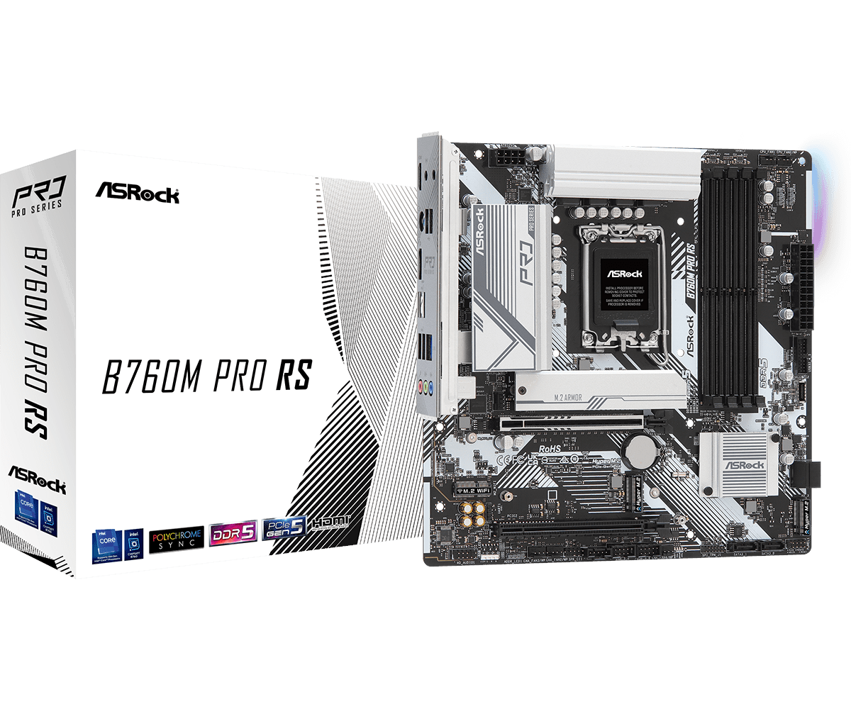 Материнская плата ASRock LGA 1700 Intel B760 B760M PRO RS