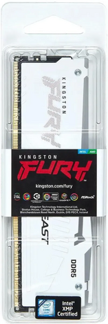 Оперативная память Kingston FURY Beast White RGB XMP 16GB 5600MT/s DDR5 CL40, KF556C40BWA-16, RTL