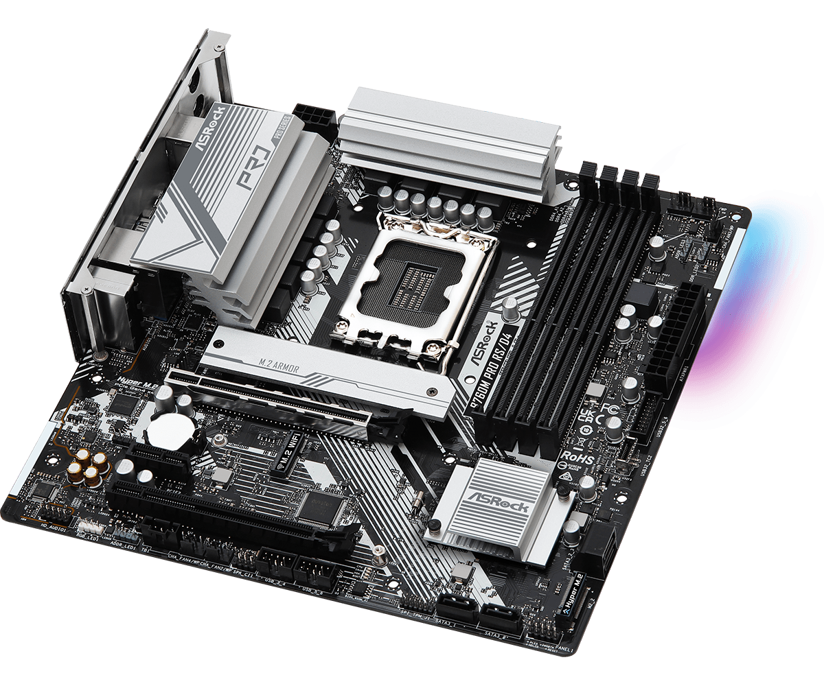 Материнская плата ASRock LGA 1700 Intel B760 B760M PRO RS/D4
