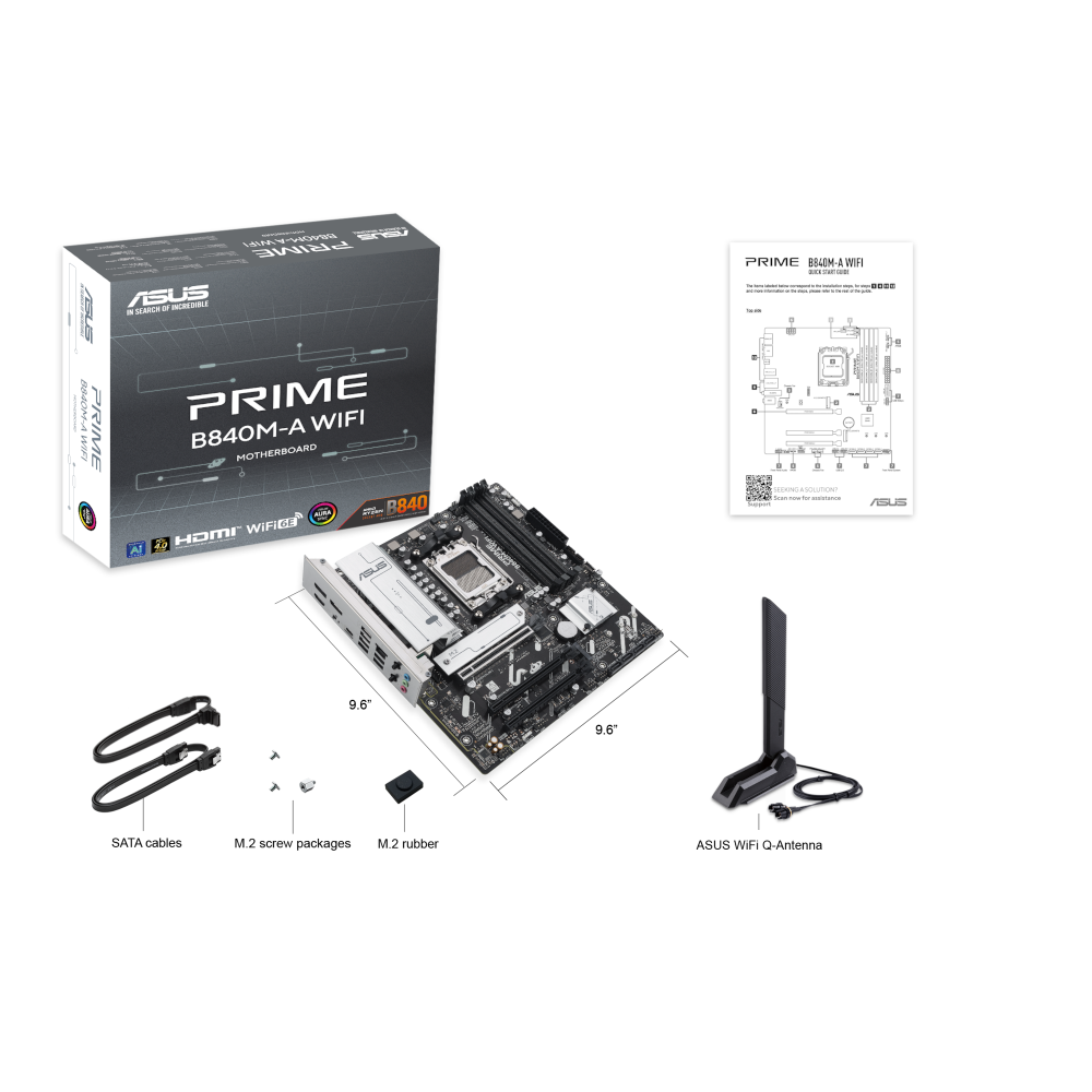 Материнская плата ASUS AMD B840 PRIME B840M-A WIFI