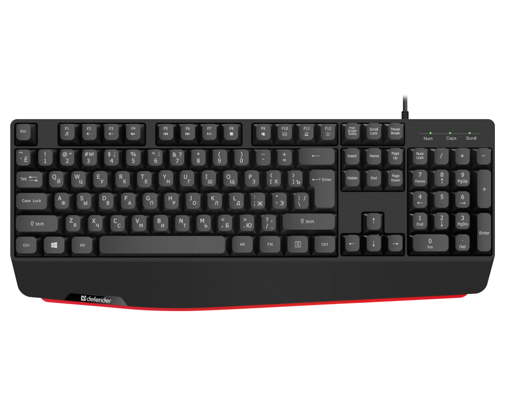 Клавиатура Defender Atom HB-546 45546, цвет черный
