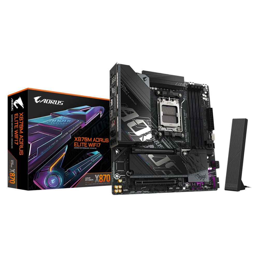 Материнская плата Gigabyte AM5 AMD X870 X870M AORUS ELITE WIFI7
