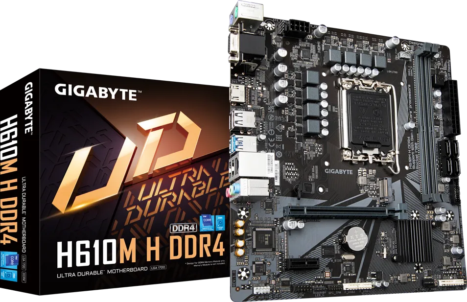 Материнская плата Gigabyte LGA 1700 Intel H610 H610M H DDR4