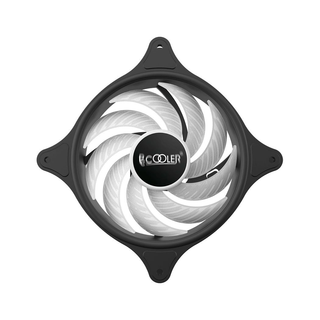 Кулер для корпуса/ Case Cooler PCCooler FX 120 ARGB BK (120x120x25mm, 4-pin PWM, ARGB, 52.79CFM, 33.2dBA, 2000RPM, Black)