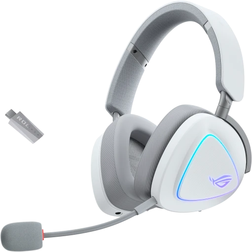 Bluetooth-гарнитура ASUS ROG DELTA II, цвет белый/серый