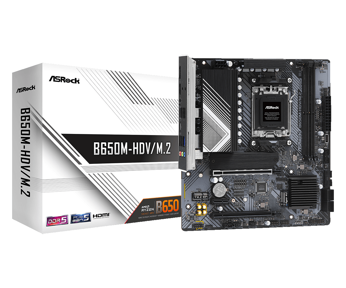 Материнская плата ASRock AM5 AMD B650 B650M-HDV/M.2