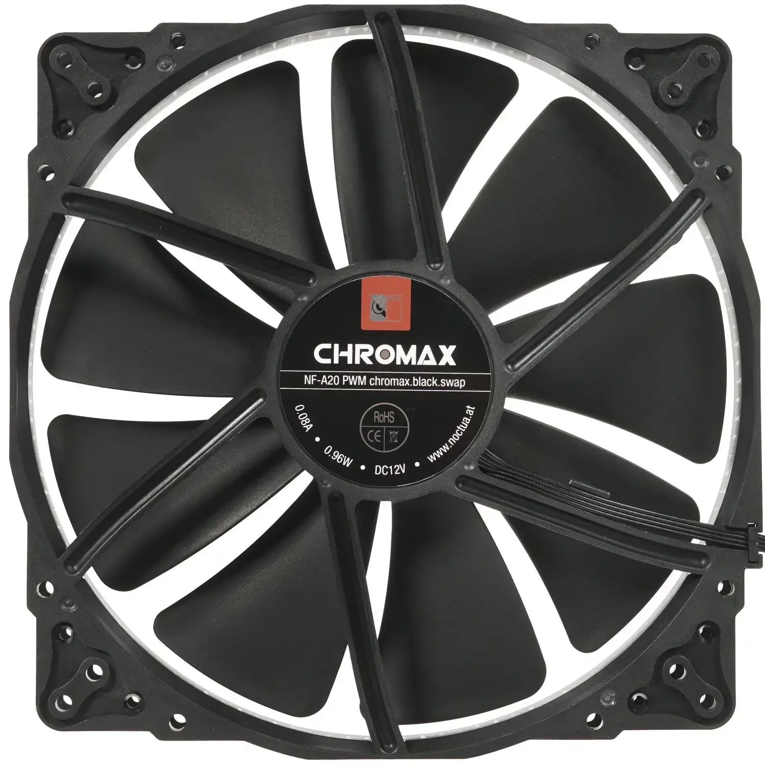 Вентилятор Noctua для корпуса NF-A20 PWM chromax.black.swap