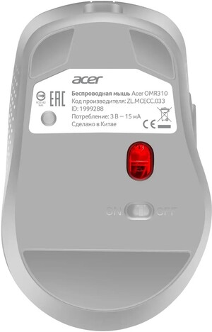 Мышь ACER OMR310 ZL.MCECC.033, цвет серый