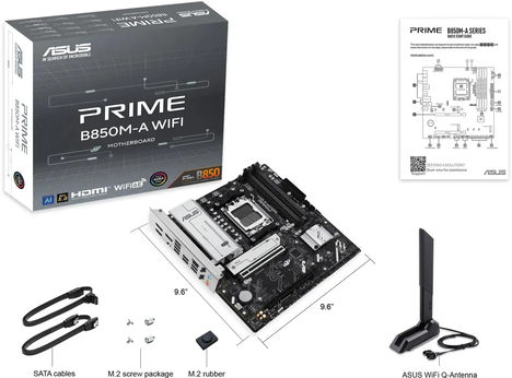 Материнская плата ASUS AMD B850 PRIME B850M-A WIFI