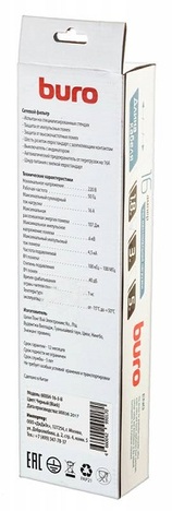 Сетевой фильтр Buro Сетевой фильтр 600SH-16-3-B