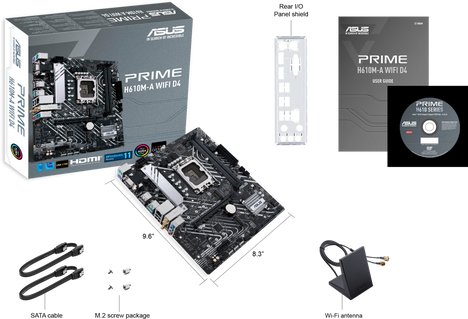 Материнская плата ASUS Intel H610 PRIME H610M-A WIFI D4