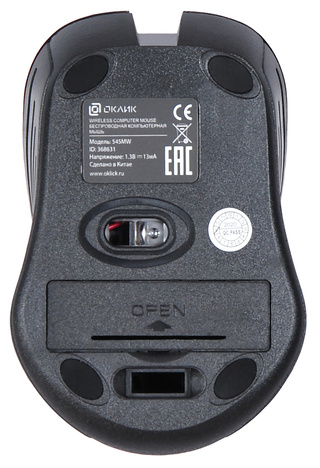 Мышь Oklick Мышь 545MW 368631, цвет черный