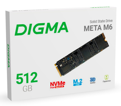 Внутренний твердотельный накопитель DIGMA Meta M6 512GB