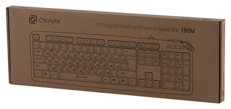 Клавиатура Oklick KeyBoard 180M 943626, цвет черный