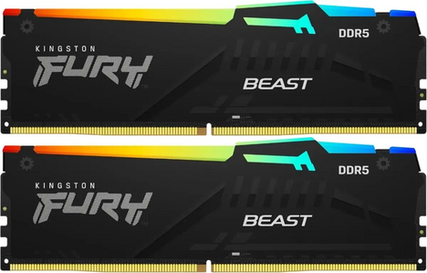 Оперативная память Kingston FURY Beast Black RGB EXPO 64GB 6000MT/s DDR5 CL36, KF560C36BBE2AK2-64, RTL
