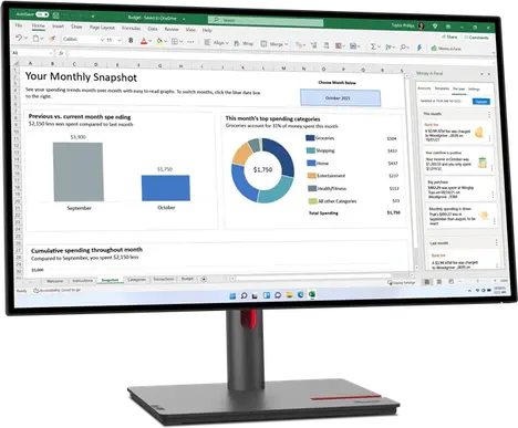 Монитор LENOVO P27h-30 27.0-inch черный