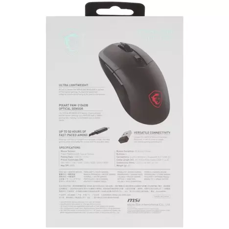 Мышь MSI VERSA 300 W MS-8ZBD черный оптическая 8000dpi беспров. BT/Radio USB 5but (S12-4301260-CLA)