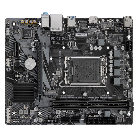 Материнская плата Gigabyte LGA 1700 Intel H610 H610M K DDR4 2.0