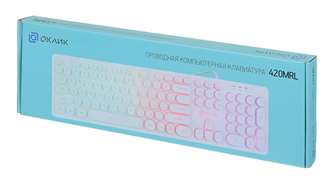 Клавиатура Oklick KeyBoard 420MRL 1091227, цвет белый