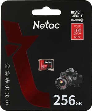 Карта памяти Netac MicroSDXC P500 Extreme PRO 256GB