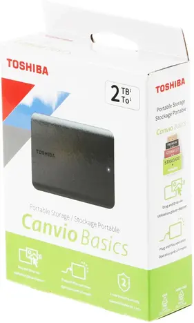 Жесткий диск  TOSHIBA Canvio Basics 2.5 2.5" USB 3.1 2 TB 5.4K USB 3.1