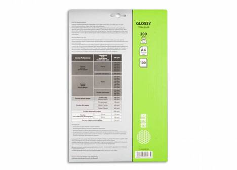 Бумага белый Cactus A4/200г/м2/100л./белый глянцевое, CS-GA4200100