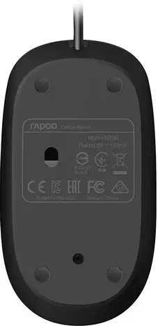 Мышь Rapoo Мышь N200, цвет черный