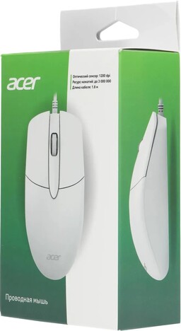 Мышь ACER OMW300 ZL.MCECC.01V, цвет белый