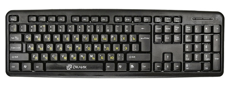 Клавиатура Oklick KeyBoard 130M 337077, цвет черный