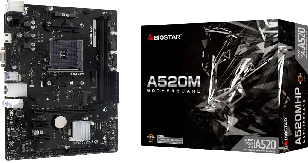 Материнская плата Biostar AM4 AMD A520 A520MHP