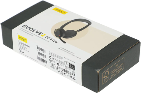 Bluetooth-гарнитура Jabra Evolve2 65 Flex Link380a MS Stereo, цвет черный