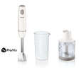 

Блендер Philips/ Ручной, 550 Вт, ProMix, 1 режим, стакан 1 л. Нержавеющая сталь / пластик, цвет: серебристый / белый