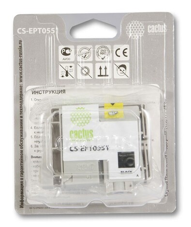Картридж черный Cactus CS-EPT0551