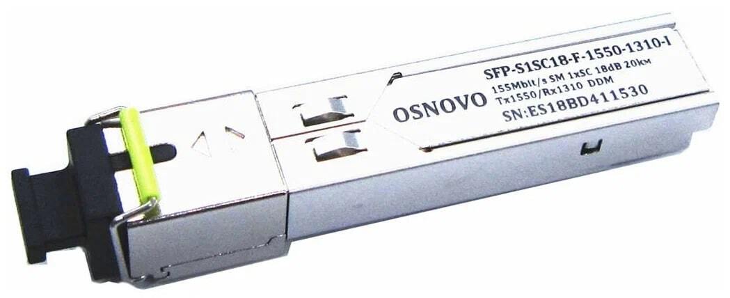 Трансивер OSNOVO SFP-S1SC18-F-1550-1310-I