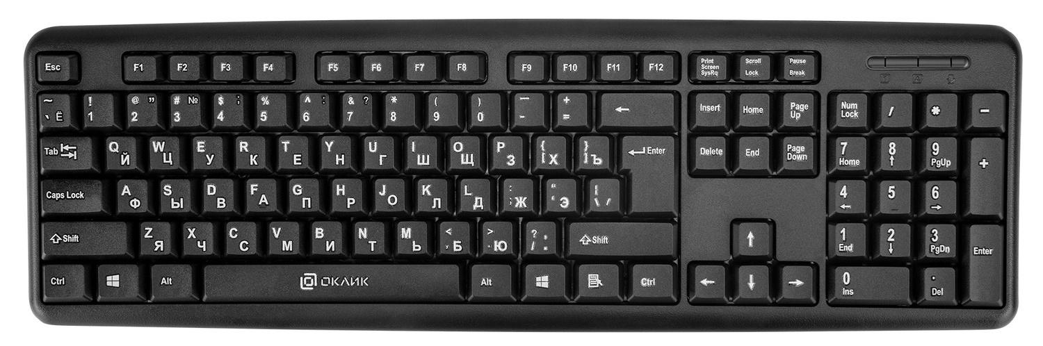 Клавиатура Oklick KeyBoard 180M 313180, цвет черный