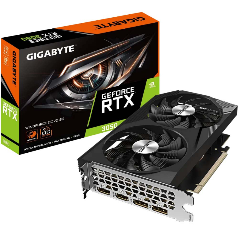 Видеокарта Gigabyte GeForce RTX 3050 8 ΓБ Retail