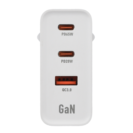 Зарядное устройство GoPower 1USB+2Type-C 65W QC3.0 GaN