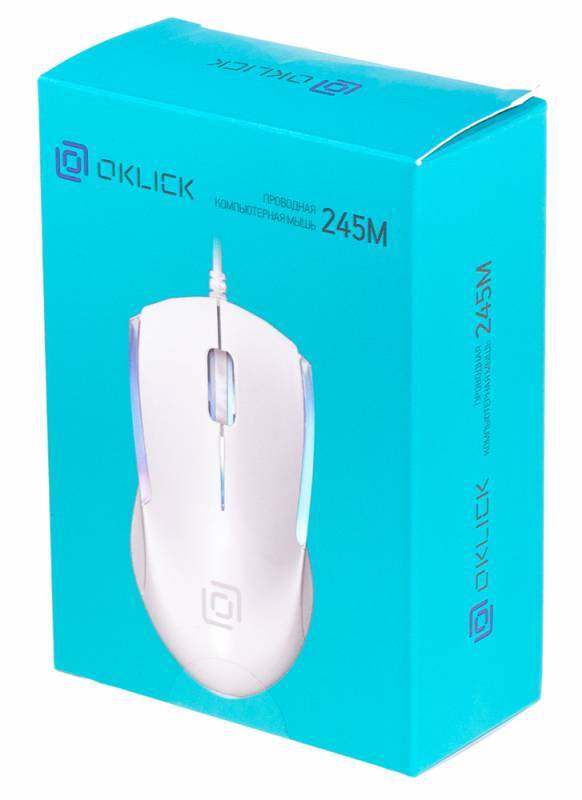 Мышь Oklick Мышь 245M 471480, цвет белый