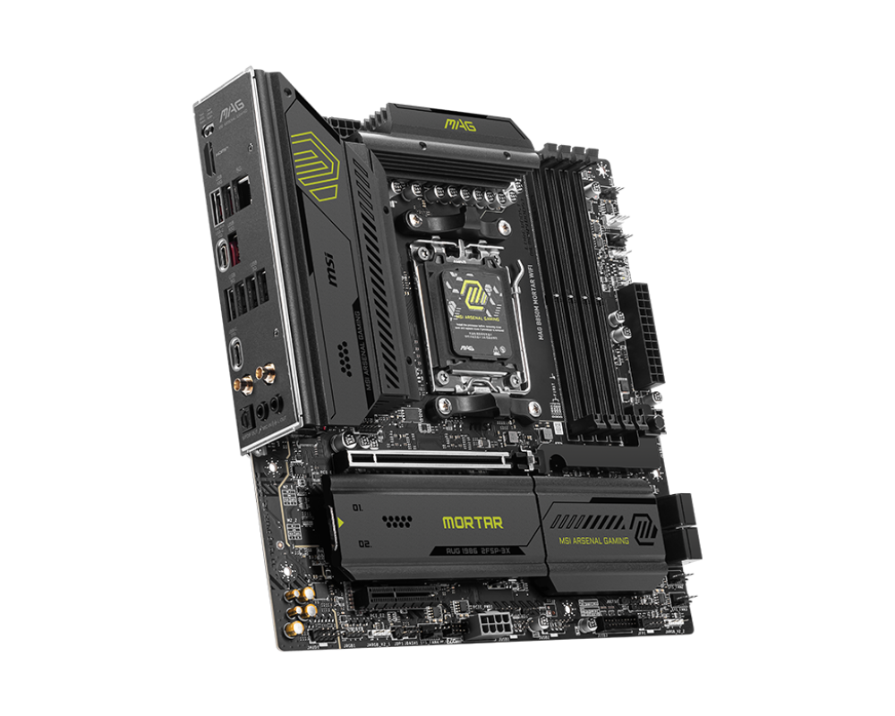 MSI MAG B850M MORTAR WIFI,B850,AM5,4DDR5,1PCI-Ex16,1PCI-Ex4,3M.2,4SATA3,1USB 3.2 Gen2x2,5USB3