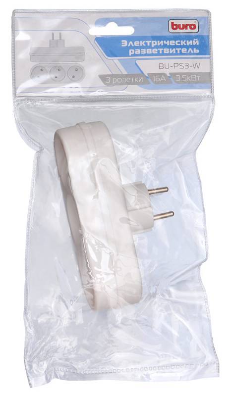 Сетевой фильтр Buro Сетевой разветвитель BU-PS3-W