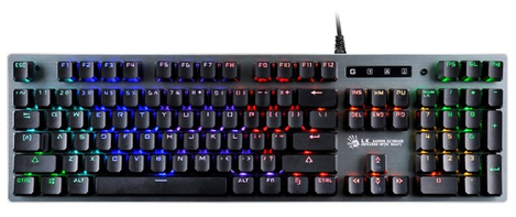 Клавиатура A4tech Bloody B765 GREY/NEON (GREEN SWITCH), цвет серый