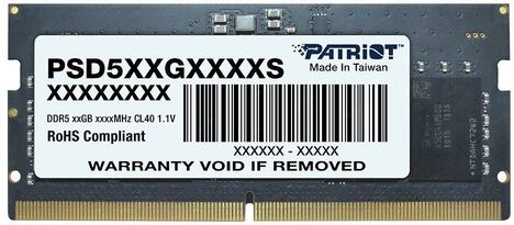 Оперативная память Patriot Desktop DDR5 4800МГц 16Gb, PSD516G480081S, RTL