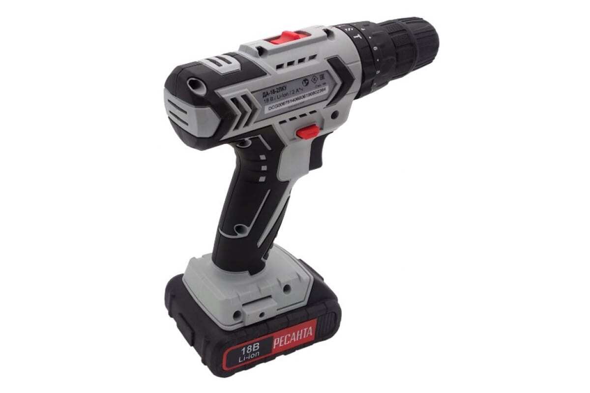 Ударная дрель-шуруповерт РЕСАНТА ДА-18-2ЛК-У