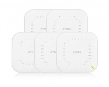 Zyxel WAC500 NebulaFlex Pro set of 5 Hybrid APs, Wave 2, 802.11a / b / g / n / ac (2.4 and 5 GHz), MU-MIMO, 2x2 antennas, up to 300 + 866 Mbps, 1xLAN GE , 4G / 5G protection, PoE