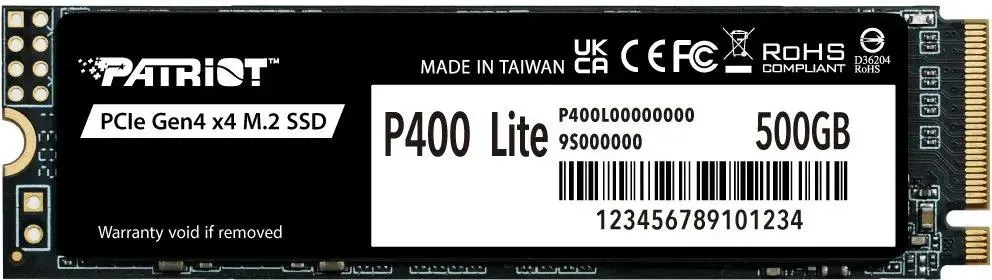 Внутренний твердотельный накопитель Patriot P400 Lite 500GB