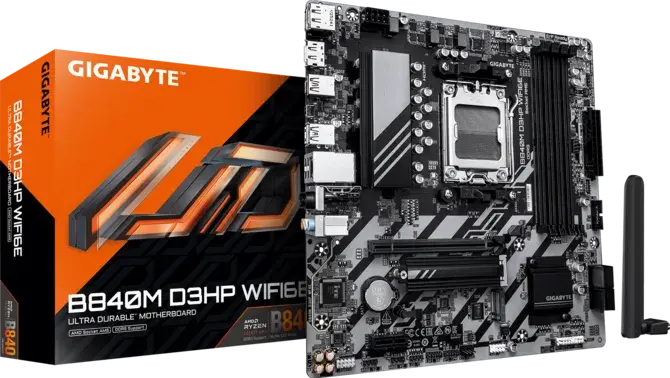 Материнская плата Gigabyte AM5 AMD B840 B840M D3HP WIFI6E