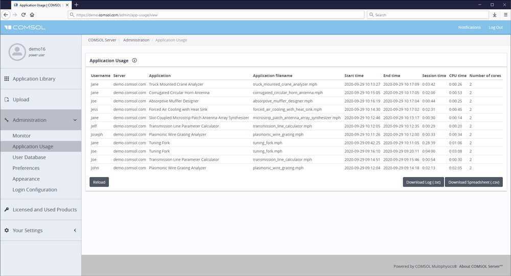 COMSOL Server™ для распространения приложений для моделирования