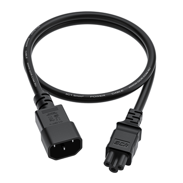 GCR Кабель питания PROF 1.5m, С14 - С5, черный, 3*1,5mm, GCR-55967